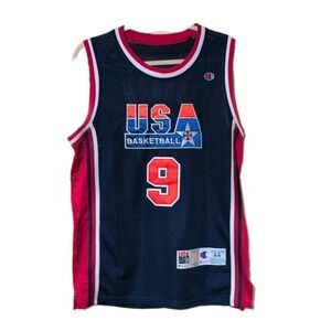 Vintage 90's Michael Jordan USA Dream Team Champion NBA Jersey Size 44/L